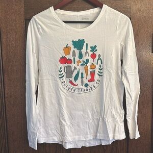 Duluth Trading Company Long Sleeve Gardening T-shirt Women’s Size Small White